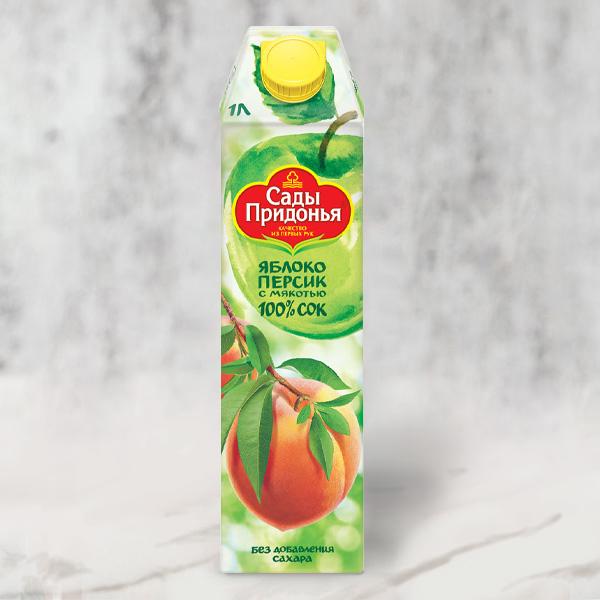 Сок Сады Придонья яблоко - персик  - Напитки | MOSCOW FOOD - доставка фуршетных блюд