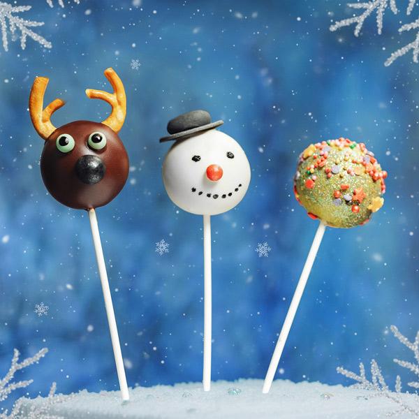 Кейк - попсы Новогодние  - Десерты | MOSCOW FOOD - доставка фуршетных блюд